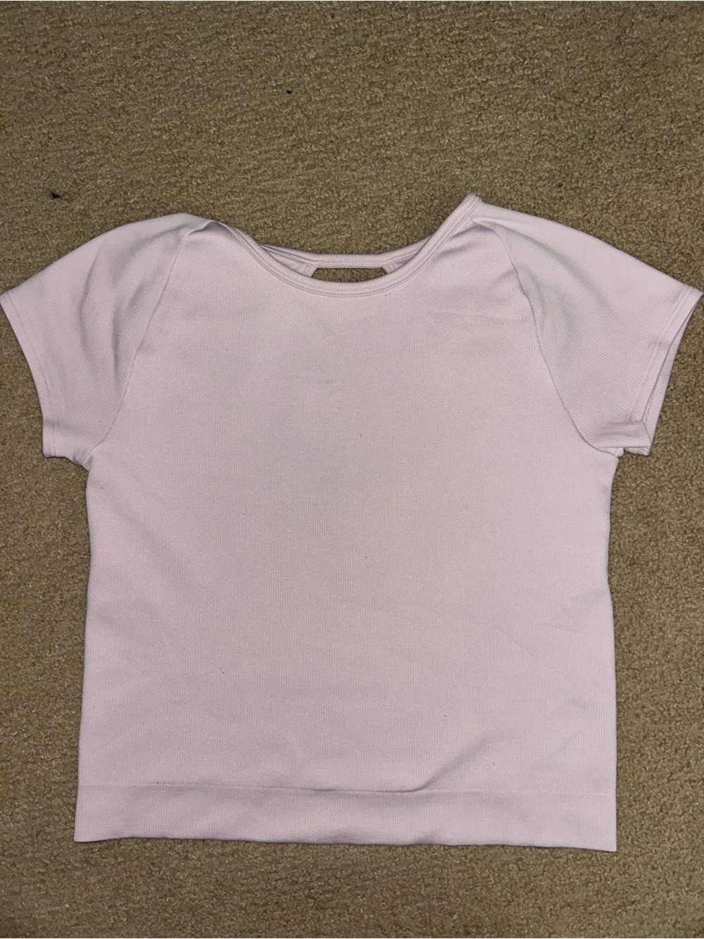 Girls Light Pink Seamless Crop Top